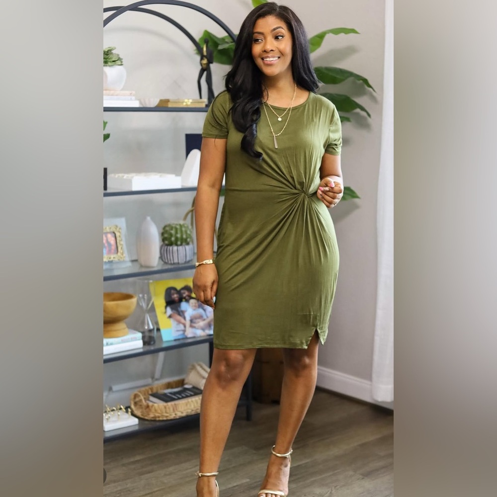 Maurices Olive Twist casual Dress